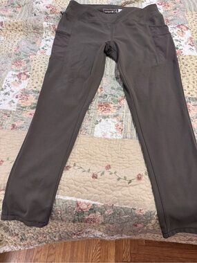 Carhartt Women's Dark Green Leggings with Side Pockets